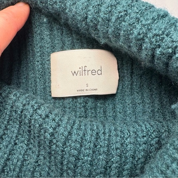 Wilfred By Aritzia Womens Small Cropped Merino Wool Cowl Neck Turtleneck Sweater - Picture 8 of 12